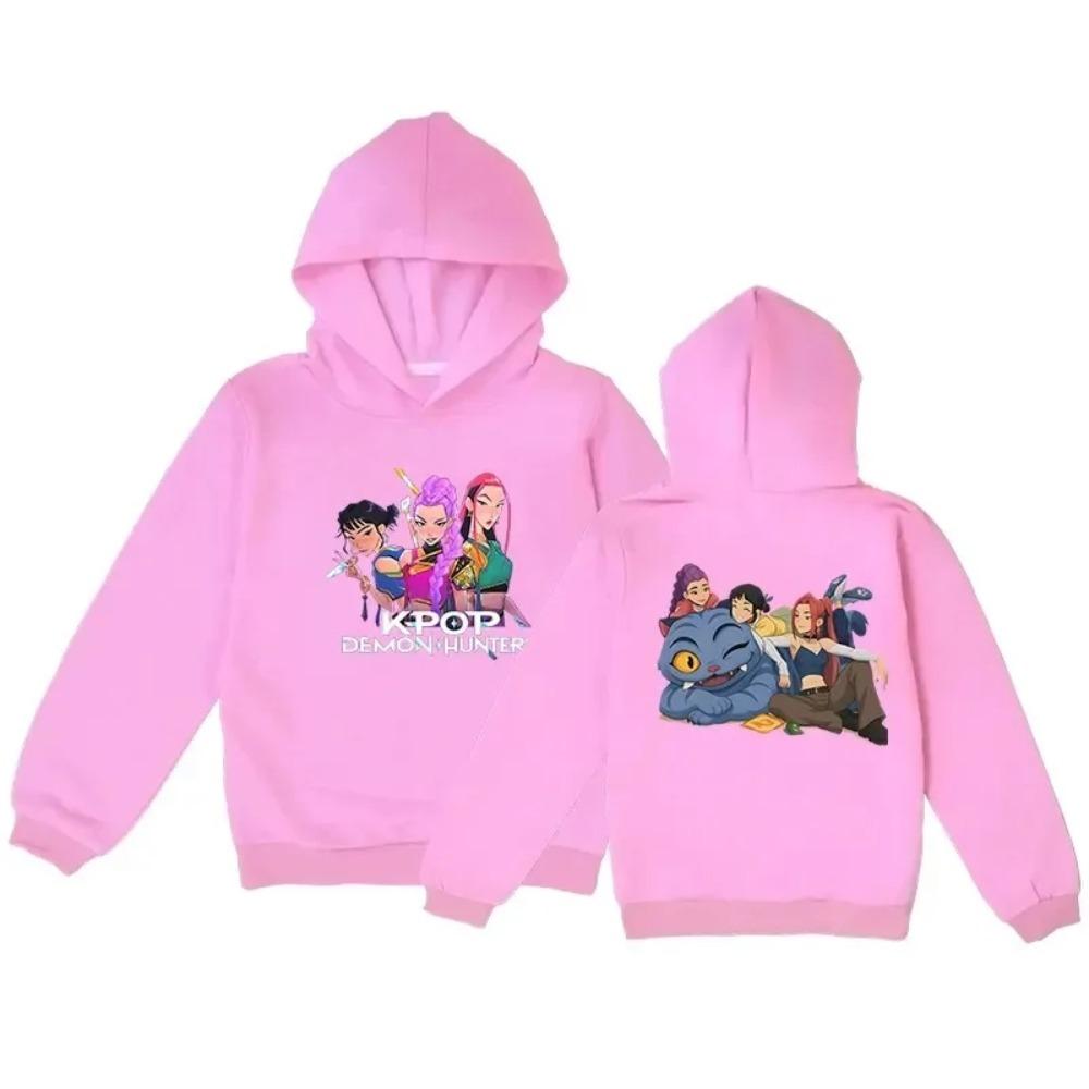 KPop Demon Hunters Saja Boys Printed Hoodies for Kids Autumn Fashion Funny Fans Gift Anime Pullover Hoodies
