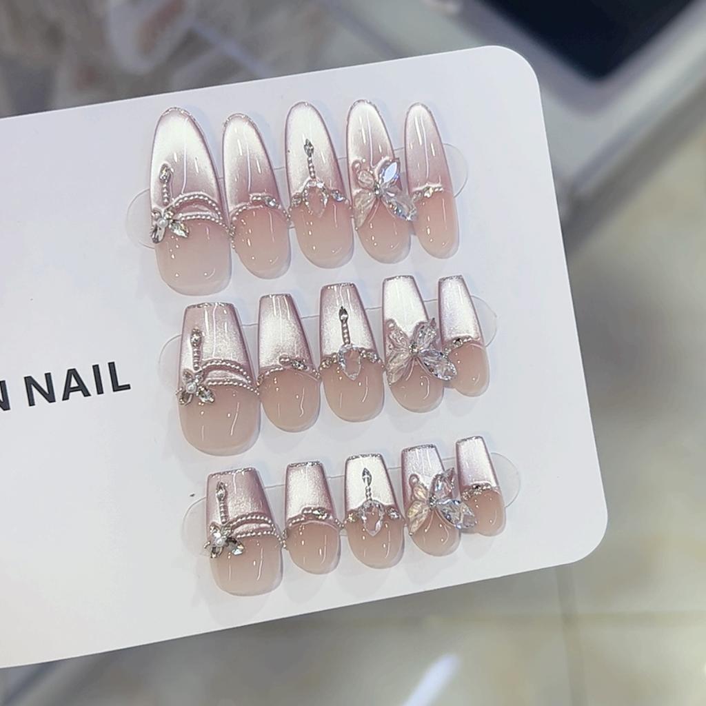 Pure Handmade Phototherapy Wear Armor Zixia Fairy Finished Product Reusable Nail Art Patches Can Be Removed