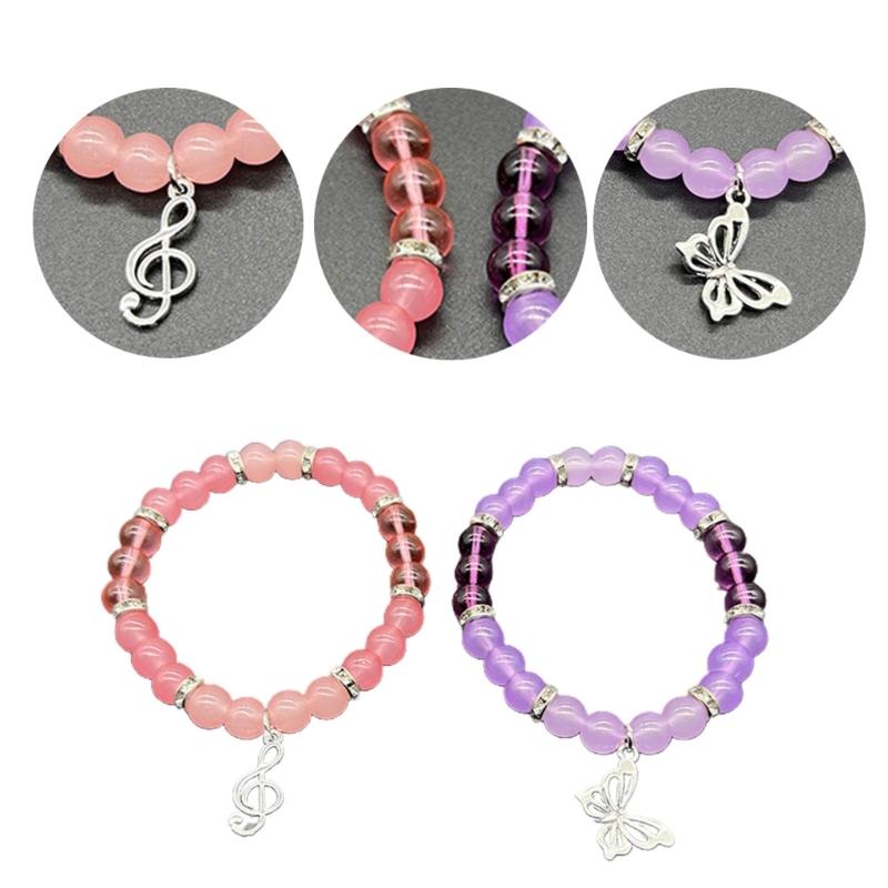 2Pcs/Set Fashion Couple Beads Bracelet Y2k Aesthetics Gifts for Anniversary
