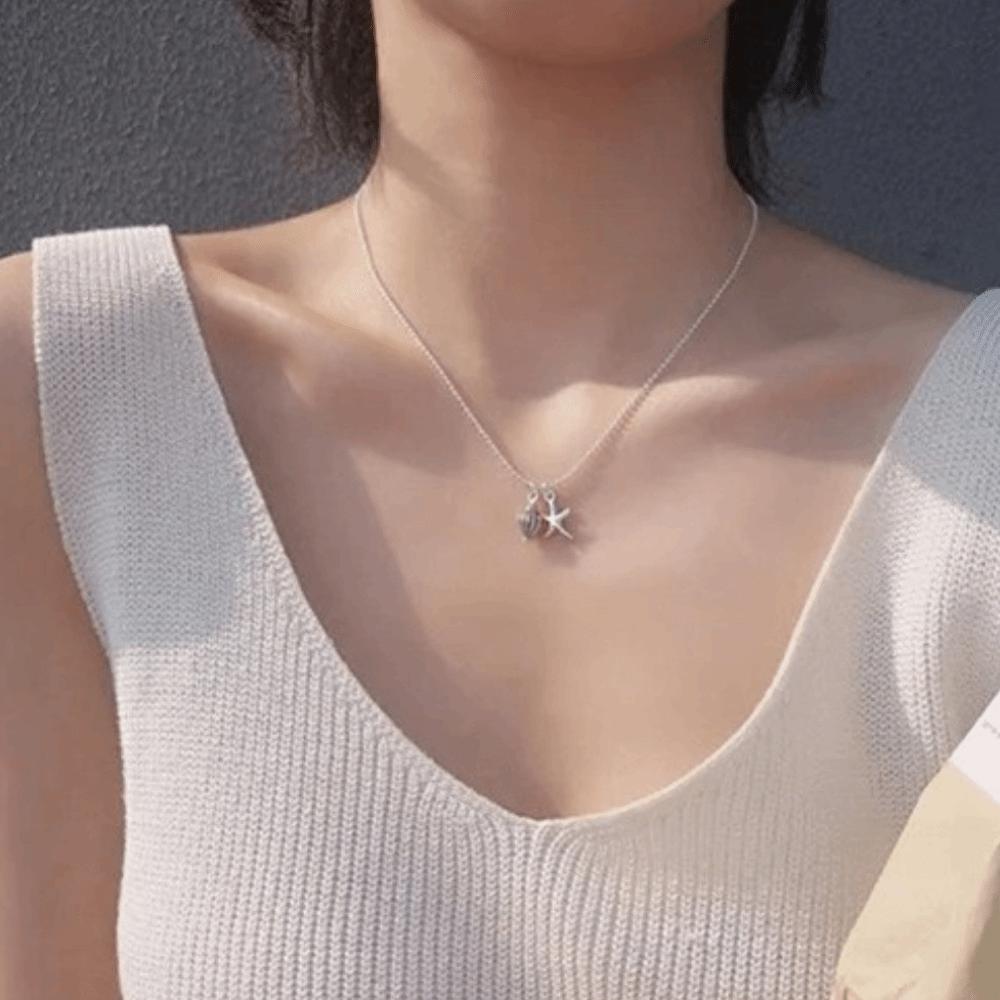 Fresh Conch Clavicle Chain Beaded Women's Jewelry Luxury Starfish Necklace Women