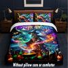 Witchcraft Theme Custom Text Or Name 3Pcs Bedding Set,1 Flat Sheet & 2 Pillowcases Personalized Home Bedding
