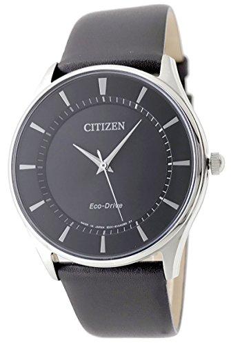 Citizen Eco-Drive Herre Slim Tynn Solcelledrevet Klokke Ekte Lærreim Ekstra Innenlandsk Modellnummer BJ6480-51E/DBR.