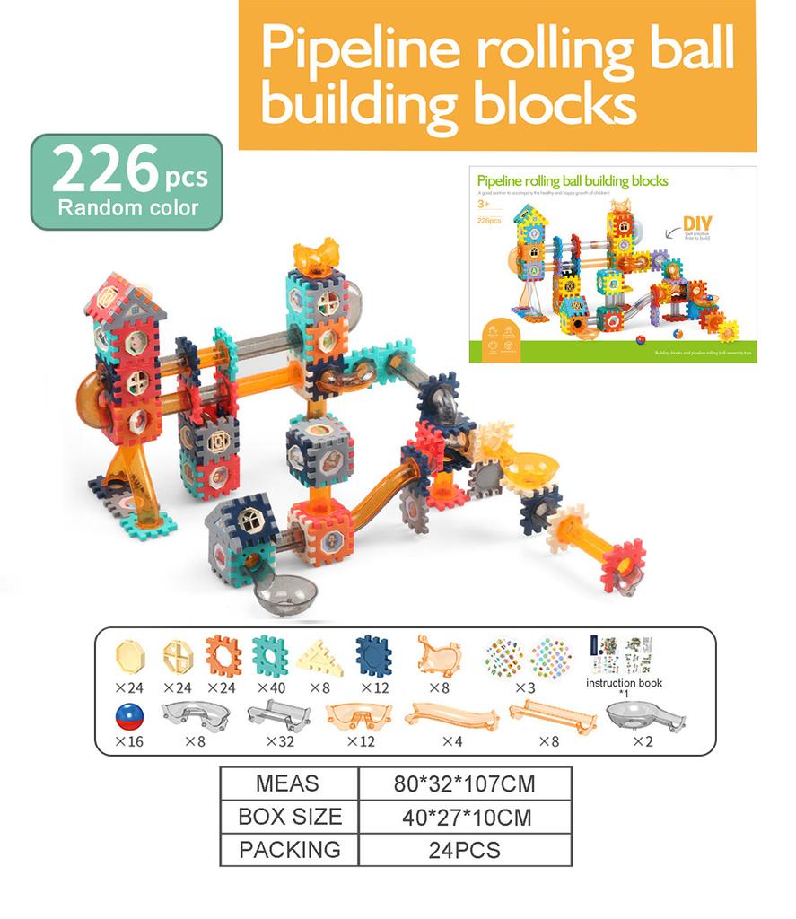 Slide Ball Building Block Children Assemble And Build Slide Marble Educational Toy Gifts
