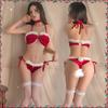Fan Lei Christmas Plush Bikini Tie-Neck Lingerie Set