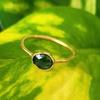 Natural Indicolite Tourmaline Gold Plated 925 Sterling Silver Ring SZ 8 US A 41
