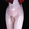 Calcinhas Masculinas Renda Seda Gelada Roupa Íntima Levanta Bumbum Fio Dental Cintura Baixa Cueca Transparente Bolsa Sissy Bainha Calcinha T-Back