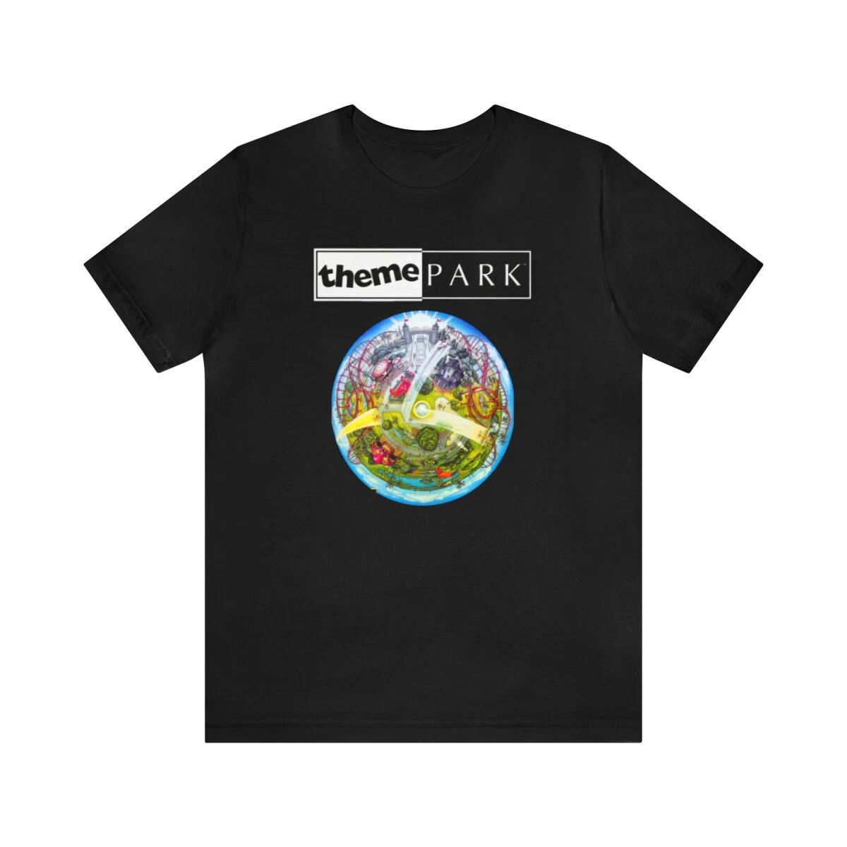 Theme Park Sega Genesis SNES Pixel Art Unisex Short Sleeve Tee 100% Cotton T-shirt Mens Tees Top 4XL