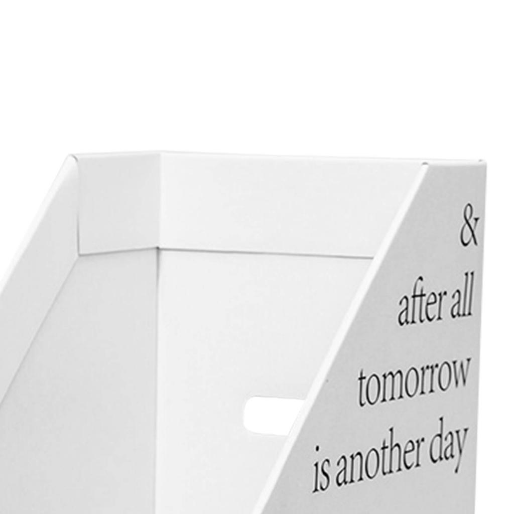 Vertical File Folder Bin Paper Number Marking Slim Desk Storage Organizer for Books Notebooks