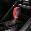 1 Piece Black Leather Car Gear Head Shift Knob Protection Cover Case  for Samsung QM6 2017 2018 Accessories