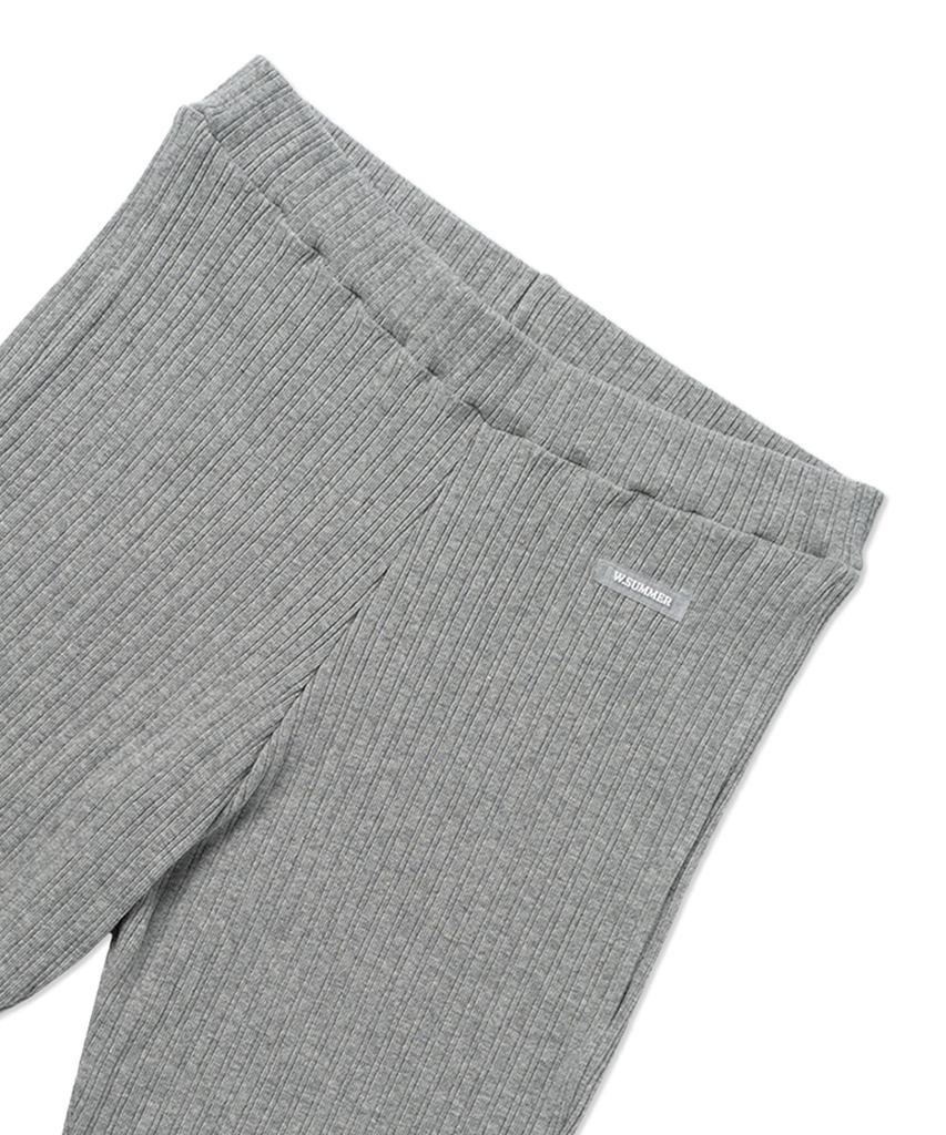WITHOUT SUMMER Rib Biker Leggings_Gray