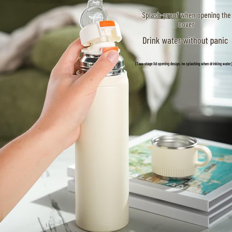 Shangqi Portable Stainless Steel Vacuum Insulated Bottle with Strap