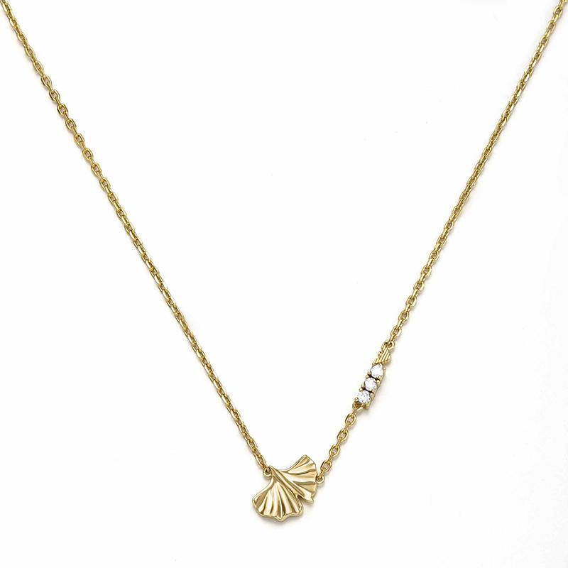 

Emporio Armani Ginkgo Series Simple Luxury Versatile Lock Chain Women necklace Gold EGS3262710 Shopping Bag