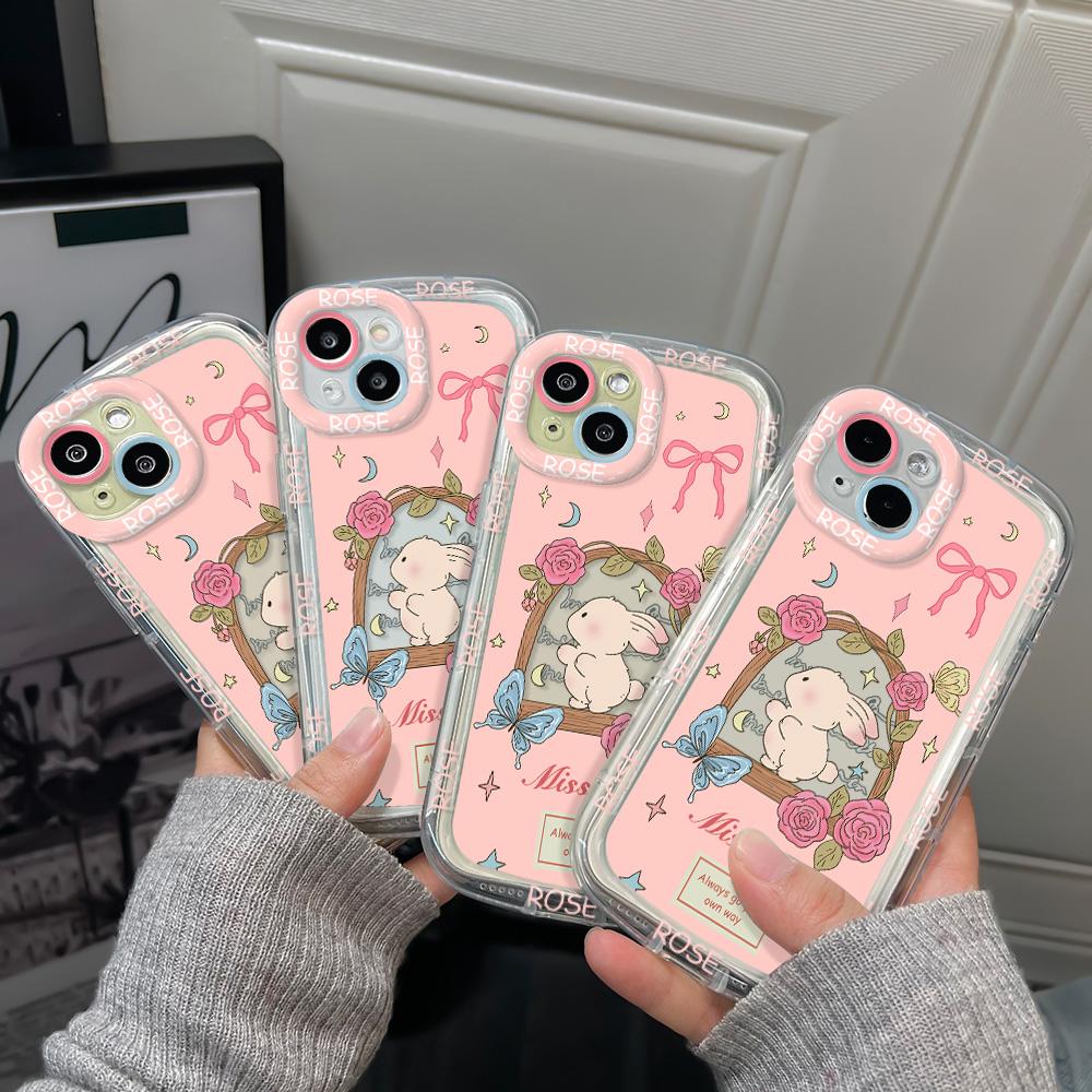 Mobile Phone Cases for iPhone 11 13 XR 15 Pro Max 12 14 Pro Max Case iPhone 16 7 Plus 8 Plus XS Max Cartoon Pattern Anti-drop Protection Shockproof