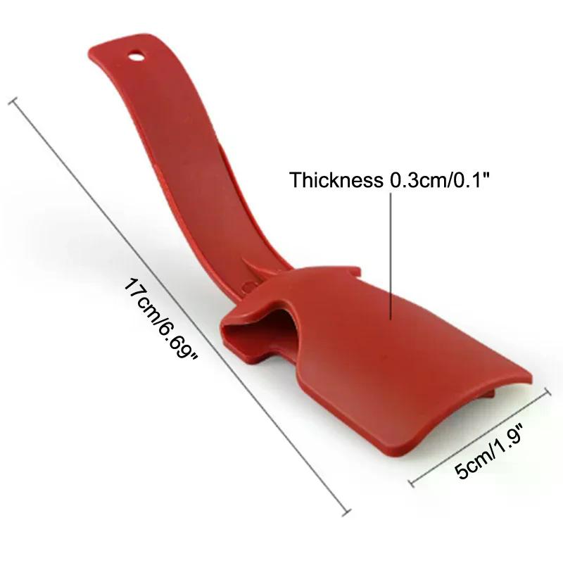 1pair Unisex Plastic Lazy Shoe Helpers Portable Shoehorn Sock Shoe Slider Travel Handled Lifting Wearing Helper