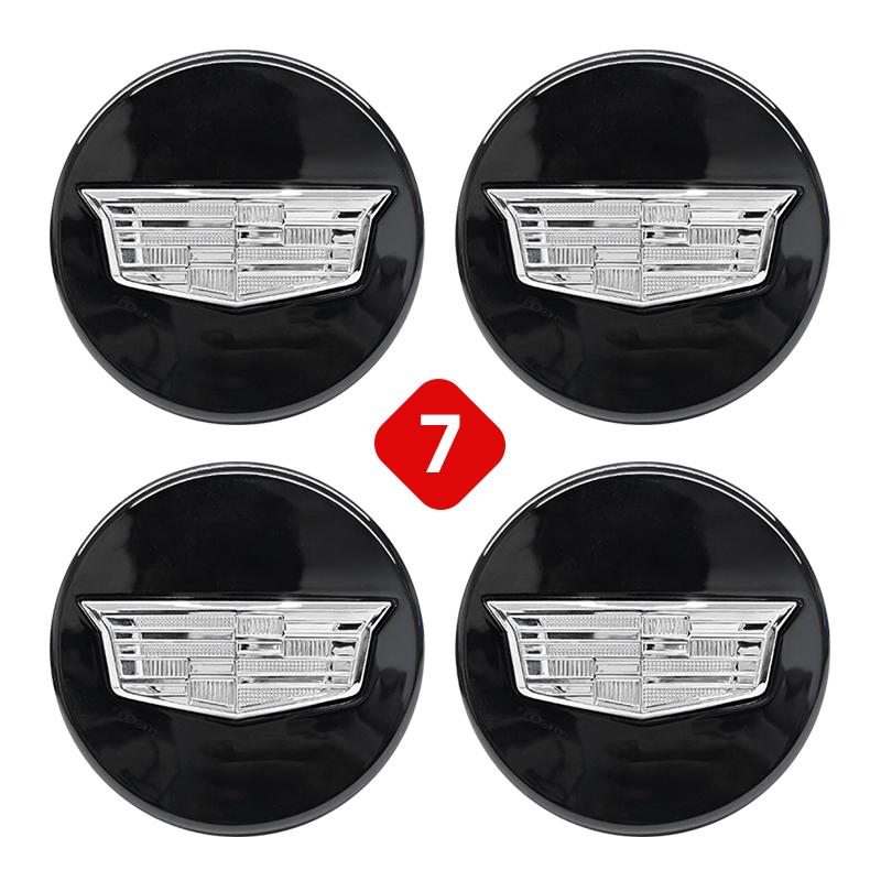 3D For Cadillac Escalade Deville CTS CT5 XT5 XTS XLR BLS SLS STS ATS 67mm 4pcs Car Wheel Center Hub Caps Cover Emblem Accessorie