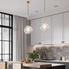 Nordic Modern Pendant Lamp Fixture Clear Glass Ball Lighting Lampshade Bedroom Hanging Lights Dining Restaurant Decor Suspension