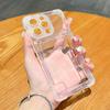 Four Corner Anti Falling Card Slot Bag Transparent Phone Case For iPhone 13 12 11 14ProMax 15ProMax 15 Plus Soft Silicone Cover