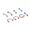 8-Style Stainless Steel Body Piercing Jewelry Set: Tongue, Lip, Eyebrow, Nose