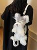 Sac à dos Schnauzer Peluche Jouet Peluche Animal Chiot Chien Animaux Sac Cadeau Poupées Mignonnes Cadeaux pour Enfants Cadeau Pour Filles Garçons Peluches Douces Jouet