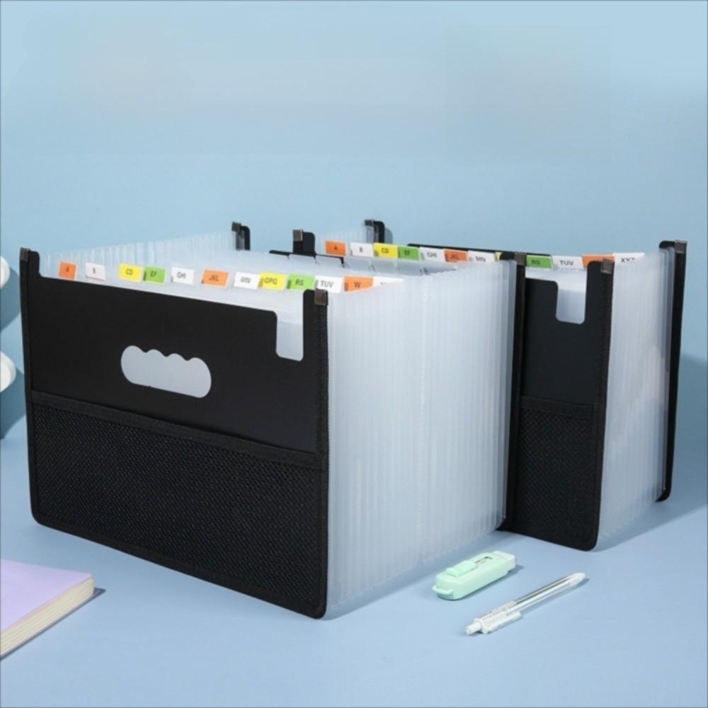 13/25 Pockets Accordion File Folder A4 Multi-Layer File Bag Portable Expanding File Box Student