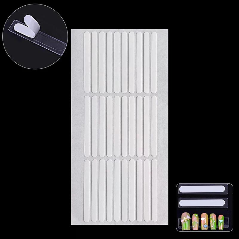 300pcs/10 Adhesive Sheet Double Sided Showing Shelf Nail Tips Self Removable Nail Art Display Stand Stickers