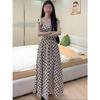 Sweet polka dot dress women's summer gentle wind princess dress small waist long dress