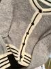 Knitted Women Cardigan Autumn Winter  New Patchwork Long Sleeve Sweater Casual Vintage Single Breasted Cardigans
