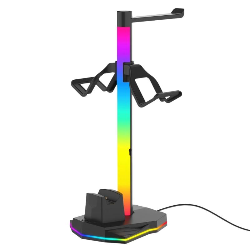 

Multifunctional Charging Station Featuring Build In Headset Stand And LED Lights for P5 Storage Holder Bracket 1 чёрный
