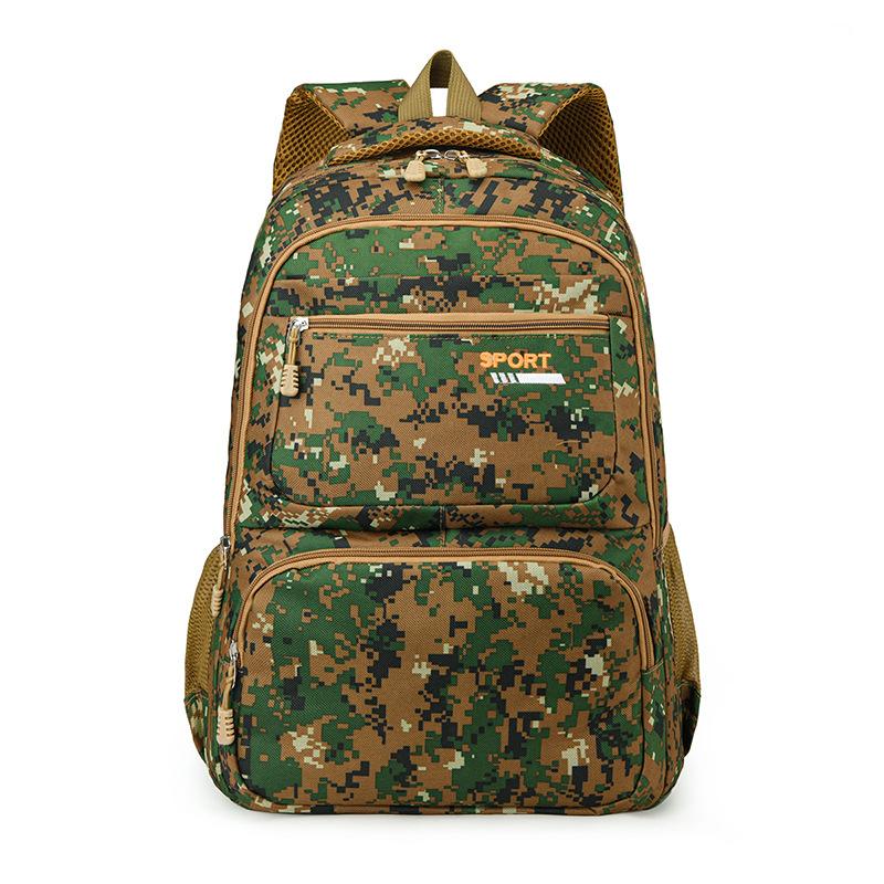 Backpack Men's New Camouflage Light Travel Backpack Trend Large Capacity Sports Outdoor Sports College Student School Bag