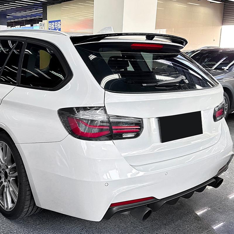 For BMW 3 Series F31 2013-2019 Touring MP Style High Quality ABS Car Roof Wing Spoiler Glossy Black Carbon Fiber Loo Body Kit