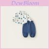 Baby Boy Autumn Cartoon Print Cotton Long Sleeve Twopiece Set For Toddler Kids