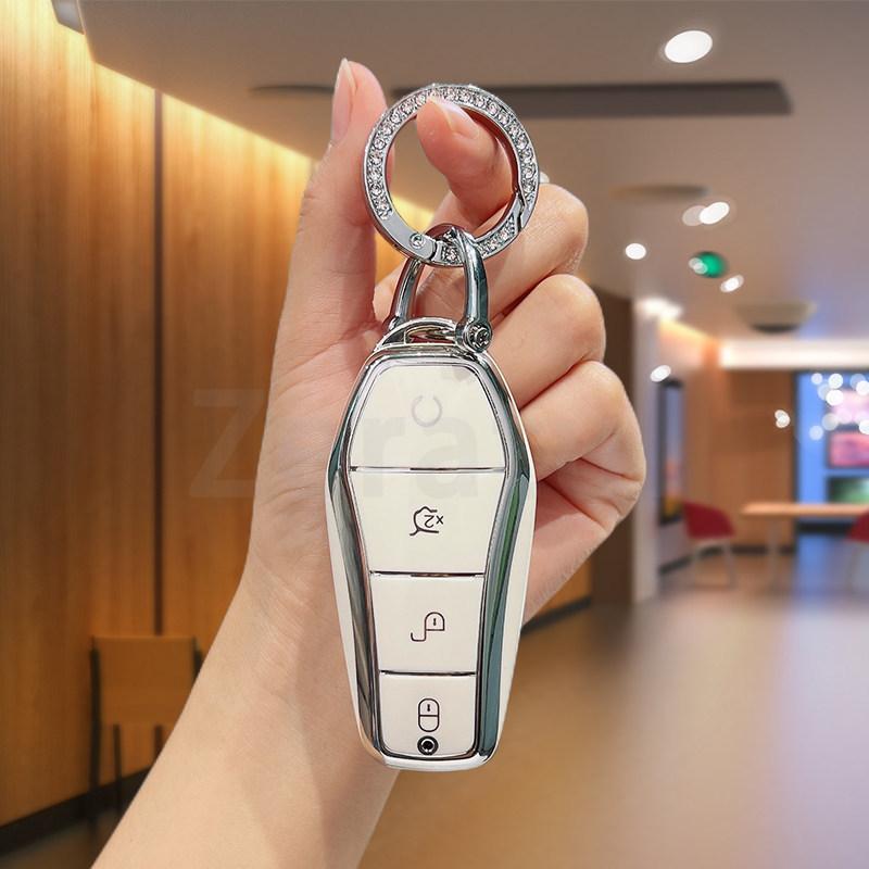 Tpu Keyless Protector Car Key Case 4 Buttons Remote Control Protect Cover For Byd Atto 3 Han Ev Dolphin Auto Accessories