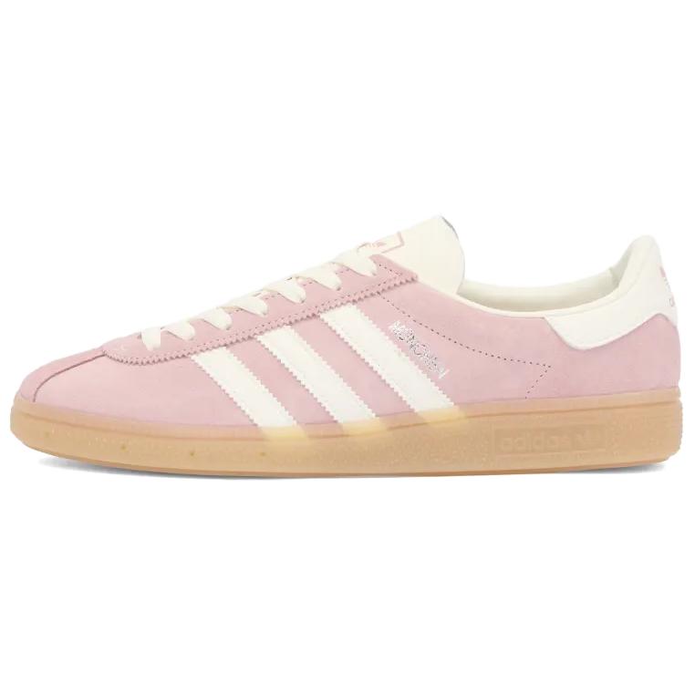 Adidas Originals Munich Comfortable Versatile Durable Low-Top Skate Shoes Women Sneakers Pink JS3992