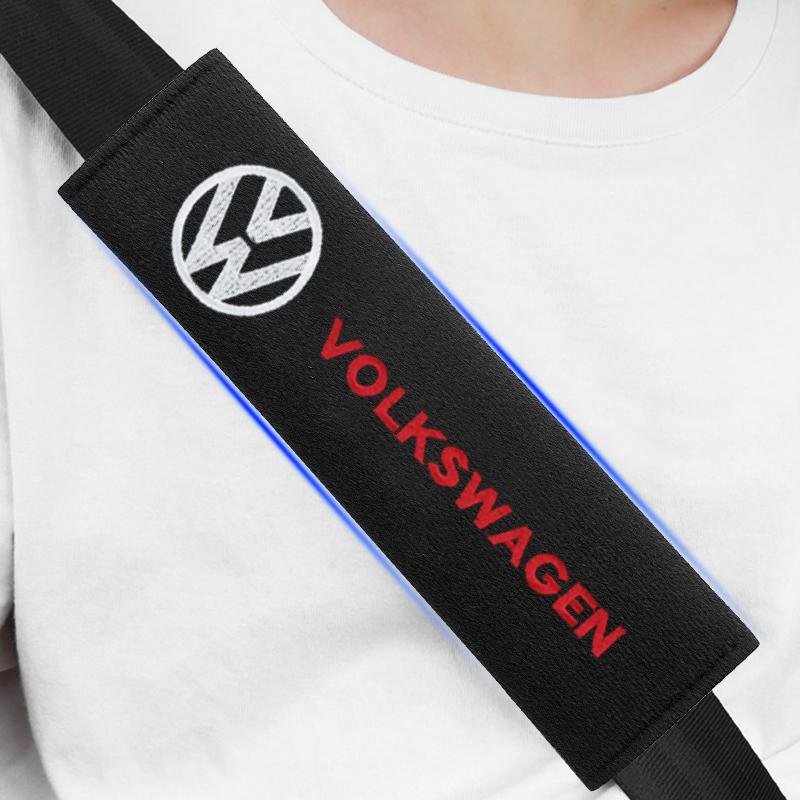 2Pcs Car Seat Shoulder Belt Cover Protector Pad Auto Accessories For Volkswagen Magotan Sagitar Golf-4 5 6 7 Magotan Polaris Boracay