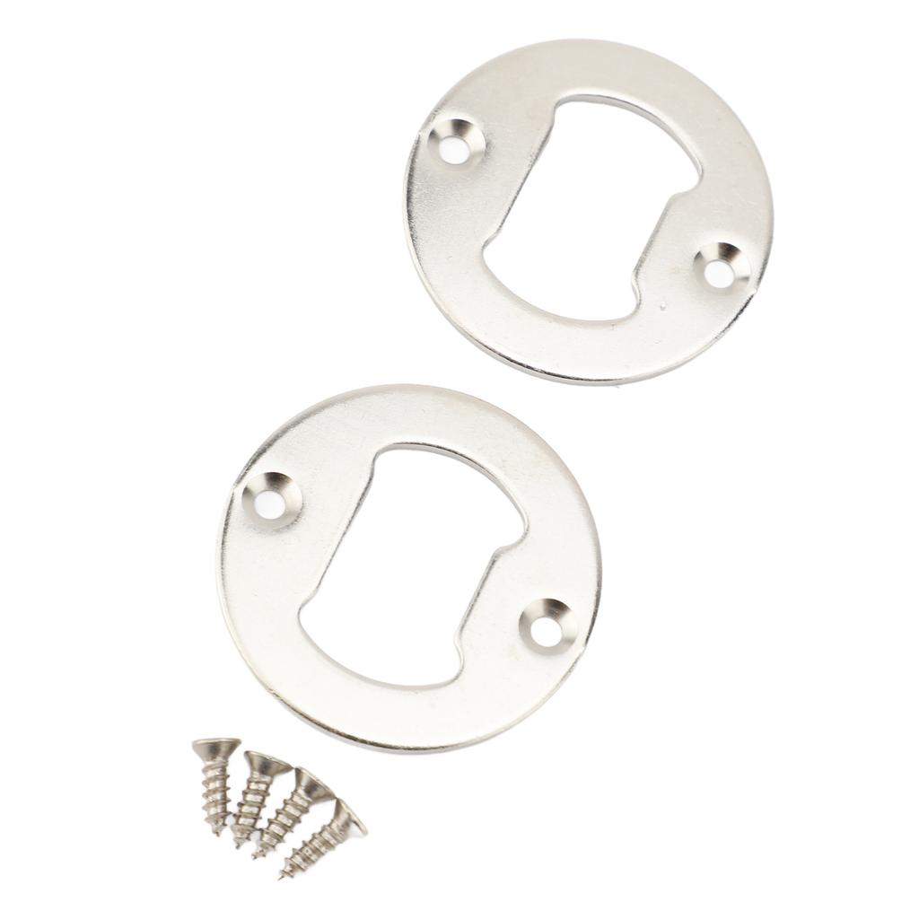 Bottle Opener Insert Wall Mount 1.75in Diameter Round Shape Metal Beer Bottle Opener Insert