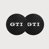 New 2026 2Pcs Car Interior Leather Coaster Anti-noise Water Cup Pad For VW Golf Polo Tiguan Touran Jetta Passat CC T5 GTI Magotan T-Cross EP1