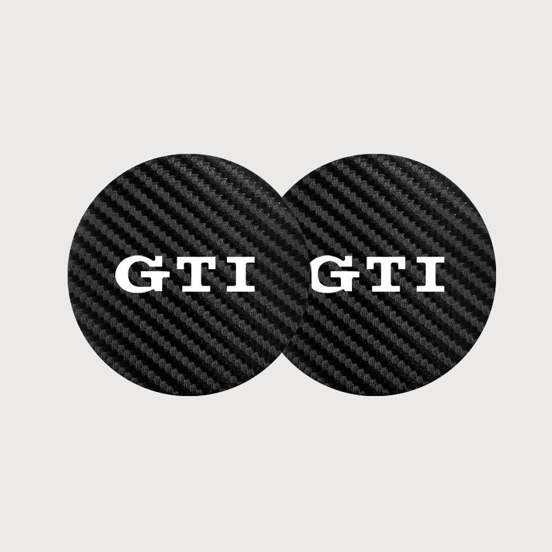New 2026 2Pcs Car Interior Leather Coaster Anti-noise Water Cup Pad For VW Golf Polo Tiguan Touran Jetta Passat CC T5 GTI Magotan T-Cross EP1