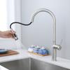 304 Stainless Steel Pull-out Kitchen Sink Faucet Pull Down Single Hole Handle Swivel Sprayer Water Mixer Kitchen Tap Nickel