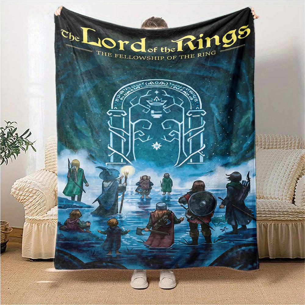 1pc The Lord of the Rings Fellowship of the Ring Flannel Blanket Soft Warm Throw for Home, Office, Travel, All-Season Cozy Bedding GiftL1024