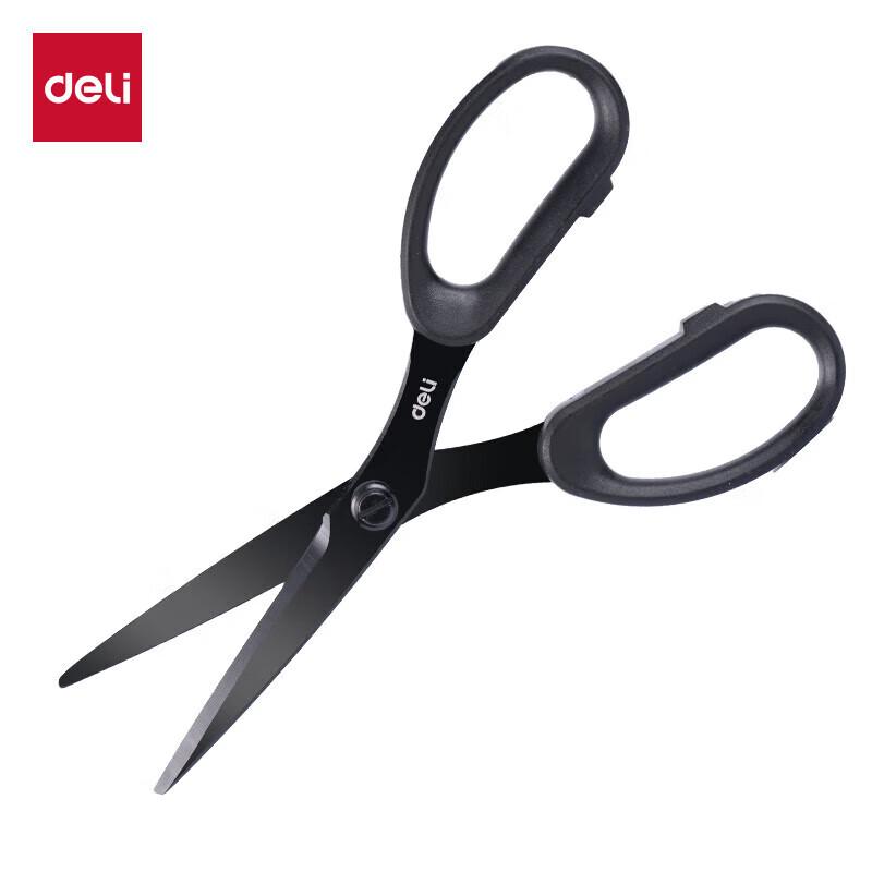 Deli 77790 Black Blade Office Scissors 175mm