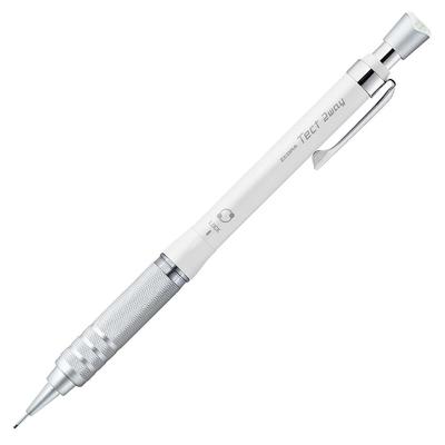 Zebra Mekanisk Tect Metall Rillet Blyant, 2-veis RO, 0,5 mm, Hvit, Modell, P-MA141-MW