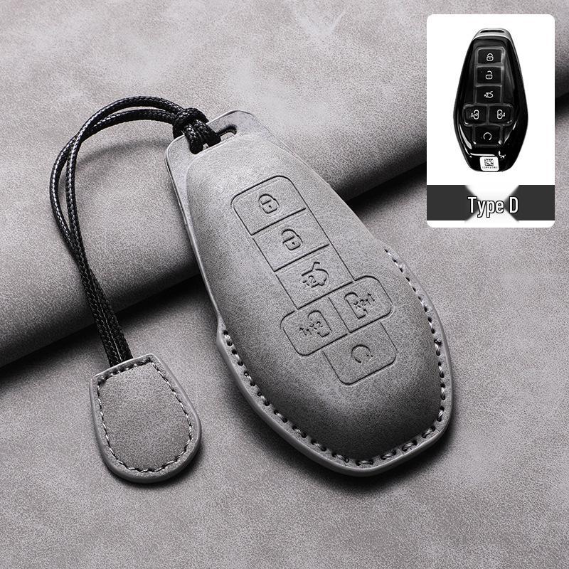 BYD D9 Key Faux Suede Protective Shell - Luxury Car Key Case