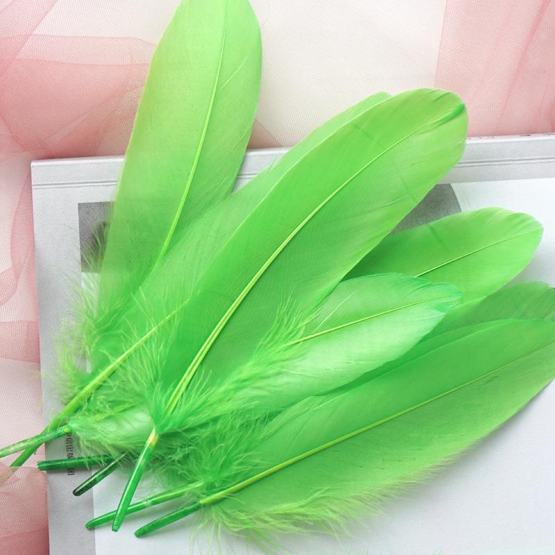 50Pcs White Feather Goose Feather Hard Floating Dream Net Decorative Wings Sun Flower Wall Decoration Kindergarten Handmade Art Class Materials