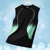 Summer Ice Silk Sleeveless Vest Men's Trendy Gradient Loose Casual Outdoor Running Vest Quick Dry Sports T-Shirt