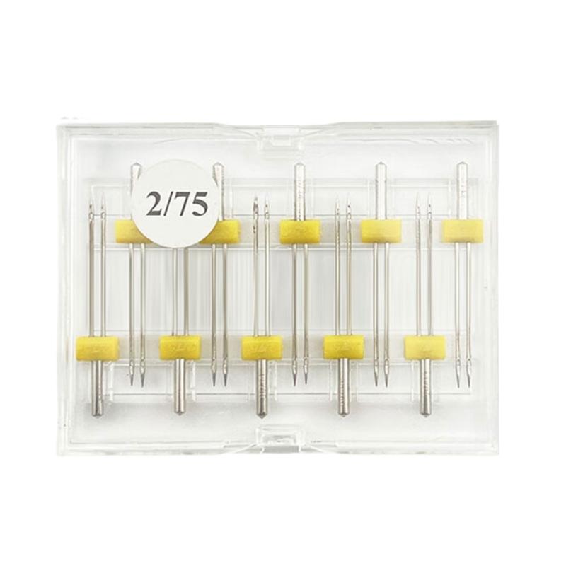 Set Of 10 Multifunctional Twin Needle Set Sewing Machine Needle Stretch Twin Needle For Professional And Beginner
