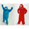 KID S Unisex Sesame Street Cookie Monster&Elmo Costume Pajamas Flannel Costume