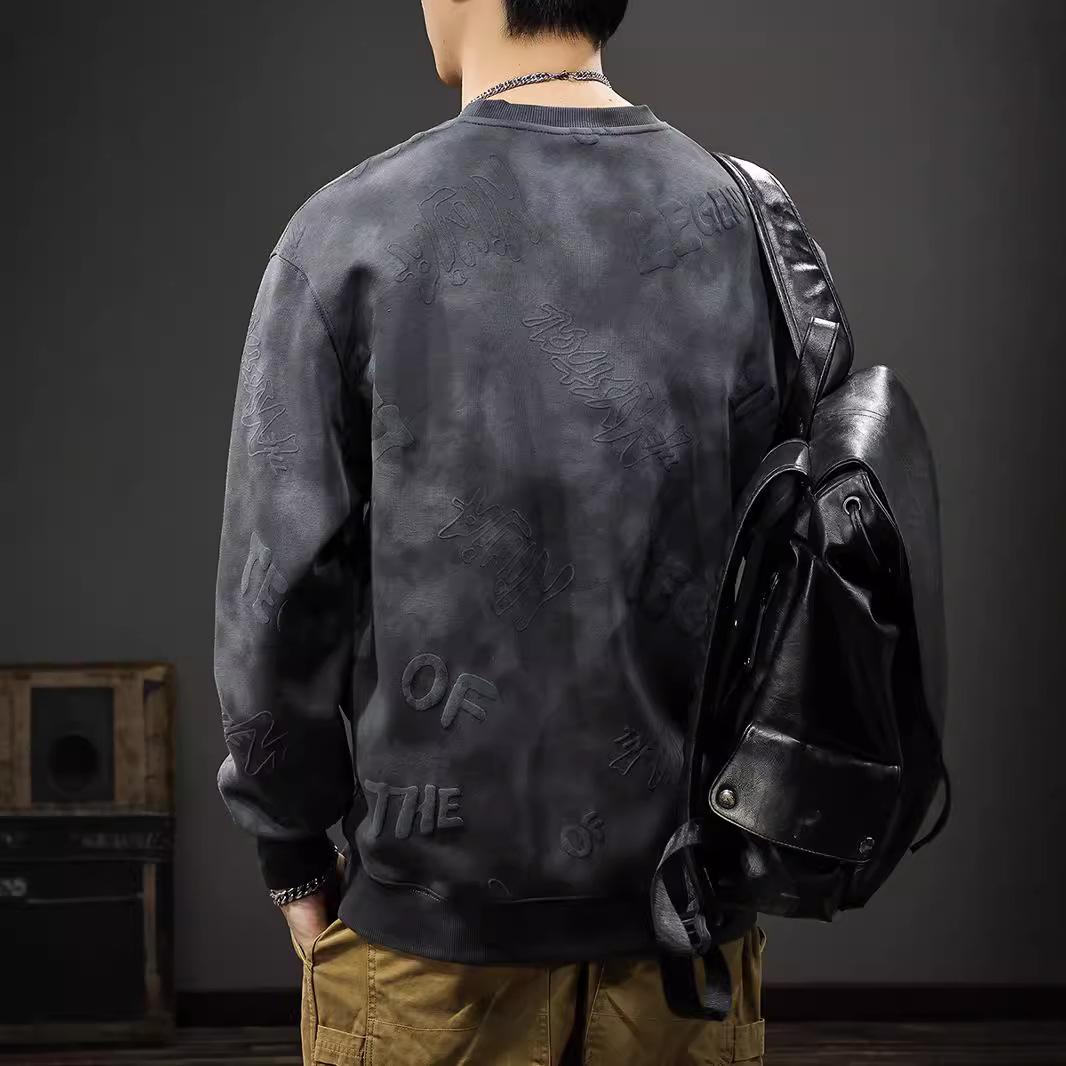 Осенний облачный крашеный старый тяжелый свитер — фото 3