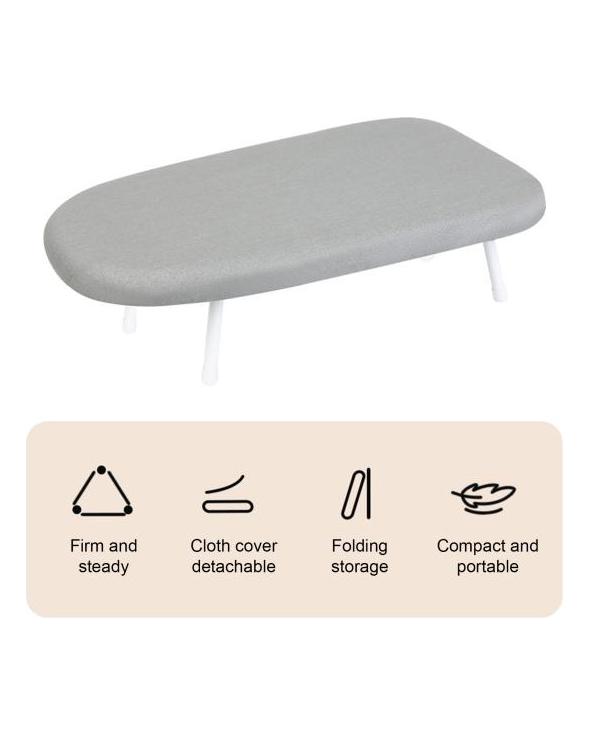Desktop Ironing Board with Foldable Legs Removable Heat-Resistant Cover Anti-slip Home Laundry Room