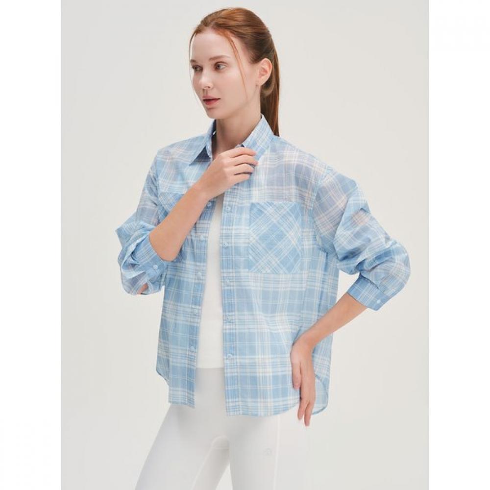 Huit [26ss] Ultra Lightweight Sheer Check Shirt Htwsu6j04t