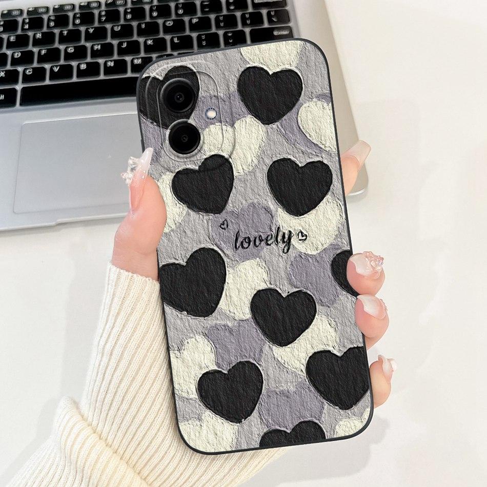 For Samsung Galaxy A06 Beautiful Bow Rose Painting Phone Case For Samsung A06 4G 5G Soft Silicone Shockproof Cases
